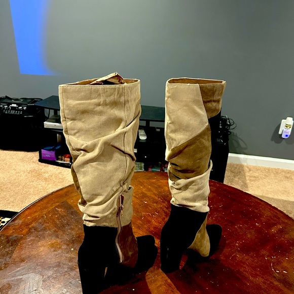 ASYA Shoes - ASYA Ruched Knee Women High Italian Boots Size 11